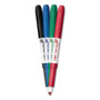 BIC Intensity Low Odor Fine Point Dry Erase Marker, Fine Bullet Tip, Assorted Colors, 4/Set View Product Image