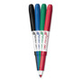 BIC Intensity Low Odor Fine Point Dry Erase Marker, Fine Bullet Tip, Assorted Colors, 4/Set View Product Image