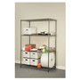 Alera Wire Shelving Starter Kit, Four-Shelf, 48w x 24d x 72h, Black Anthracite View Product Image