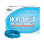 Alliance Antimicrobial Non-Latex Rubber Bands, Size 33, 0.04" Gauge, Cyan Blue, 4 oz Box, 180/Box View Product Image