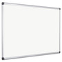 MasterVision Value Lacquered Steel Magnetic Dry Erase Board, 72" x 48", White Surface, Satin Aluminum Frame View Product Image