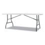 Alera Fold-in-Half Resin Folding Table, Rectangular, 72w x 29.63d x 29.25h, White (ALEFR72H) View Product Image