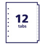 Avery Preprinted Tab Dividers, 12-Tab, Jan. to Dec., 8.5 x 5.5, White, 1 Set View Product Image