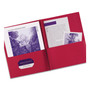 Avery Two-Pocket Folder, Prong Fastener, 0.5" Capacity, 11 x 8.5, Red, 25/Box (AVE47979) View Product Image