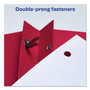 Avery Two-Pocket Folder, Prong Fastener, 0.5" Capacity, 11 x 8.5, Red, 25/Box (AVE47979) View Product Image