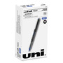 uniball VISION Rollerball Pen, Stick, Bold 1 mm, Blue Ink, Black/Blue/Clear Barrel, Dozen View Product Image