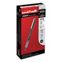 uniball VISION Rollerball Pen, Stick, Bold 1 mm, Blue Ink, Black/Blue/Clear Barrel, Dozen View Product Image