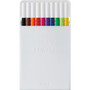 uniball EMOTT Porous Point Pen, Stick, Fine 0.4 mm, Assorted Ink Colors, White Barrel, 10/Pack (UBC24836) View Product Image