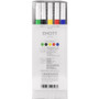 uniball EMOTT Porous Point Pen, Stick, Fine 0.4 mm, Assorted Ink Colors, White Barrel, 5/Pack View Product Image