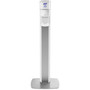 Purell&Reg; Messenger Es8 Silver Panel Floor Stand With Dispenser (GOJ7308DSSLV) View Product Image