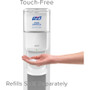 Purell&Reg; Messenger Es8 Silver Panel Floor Stand With Dispenser (GOJ7308DSSLV) View Product Image