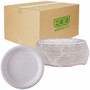 Eco-Products Vanguard 6" Sugarcane Plates - Breakroom - Disposable - Microwave Safe - 6" Diameter - White Product Image 
