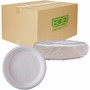 Eco-Products Vanguard 10" Sugarcane Plates - Breakroom - Disposable - Microwave Safe - 10" Diameter - White Product Image 
