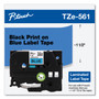 Brother P-Touch TZe Standard Adhesive Laminated Labeling Tape, 1.4" x 26.2 ft, Black on Blue View Product Image