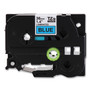 Brother P-Touch TZe Standard Adhesive Laminated Labeling Tape, 1.4" x 26.2 ft, Black on Blue View Product Image