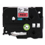 Brother P-Touch TZe Standard Adhesive Laminated Labeling Tape, 1.4" x 26.2 ft, Black on Red View Product Image