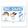 Tabbies BeSafe Messaging Education Wall Signs, 9 x 6,  "Be Safe, Wear a Mask, Wash Your Hands, Follow the Arrows", Monkey, 3/Pack (TAB29506) View Product Image