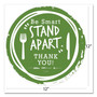 Tabbies BeSafe Messaging Floor Decals, Be Smart Stand Apart; Knife/Fork; Thank You, 12" Dia., Green/White, 6/Carton (TAB79061) View Product Image