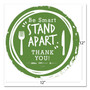 Tabbies BeSafe Messaging Floor Decals, Be Smart Stand Apart; Knife/Fork; Thank You, 12" Dia., Green/White, 60/Carton (TAB79161) View Product Image