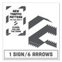 Tabbies BeSafe Carpet Decals, New Traffic Pattern For Your Safety; Please Follow The Signs, 12 x 18, White/Gray, 7/Pack View Product Image