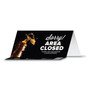 Tabbies BeSafe Messaging Table Top Tent Card, 8 x 3.87, Sorry! Area Closed Thank You For Keeping A Safe Distance, Black, 10/Pack (TAB79086) View Product Image