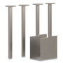 HON Coze Writing Desk Post Legs with U-Storage Compartment, 5.75" x 28", Silver, 4 Legs/Set View Product Image