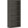 HON Mod HLPLBC3013B5 Book Case - 65" Height x 30" Width x 13" Depth - 5 Shelve(s) - 3 Adjustable Shelf(ves) - Finish: Slate Teak - Adjustable Shelf, Durable, Laminated, Scratch Resistant, Spill Resistant, Stain Resistant Product Image 