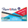 Paper Mate Write Bros. Ballpoint Pen, Stick, Bold 1.2 mm, Black Ink, Black Barrel, Dozen View Product Image