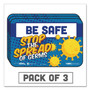 Tabbies BeSafe Messaging Education Wall Signs, 9 x 6,  "Be Safe, Stop The Spread Of Germs", 3/Pack (TAB29536) View Product Image