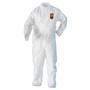 KleenGuard A20 Breathable Particle-Pro Coveralls, Zip, Large, White, 24/Carton (KCC49003) View Product Image