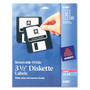 Avery Laser/Inkjet 3.5" Diskette Labels, White, 375/Pack View Product Image