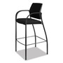 HON Ignition 2.0 Ilira-Stretch Mesh Back Cafe Height Stool, Supports Up to 300 lb, 31" High Seat, Black Seat/Back, Black Base View Product Image