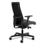 HON Ignition Series Mesh Mid-Back Work Chair, Supports Up to 300 lb, 17.5" to 22" Seat Height, Iron Ore Seat, Black Back/Base View Product Image