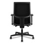 HON Ignition Series Mesh Mid-Back Work Chair, Supports Up to 300 lb, 17.5" to 22" Seat Height, Iron Ore Seat, Black Back/Base View Product Image