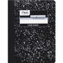Mead Wide Ruled Composition Notebook - 100 Sheets - Sewn - 7 1/2" x 9 3/4" Sheet Size - White Paper - Black Marble Cover - (MEA09910) Product Image 
