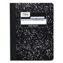 Mead Wide Ruled Composition Notebook - 100 Sheets - Sewn - 7 1/2" x 9 3/4" Sheet Size - White Paper - Black Marble Cover - (MEA09910) Product Image 