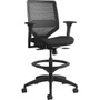 HON Solve Sitting Stool - Fabric Seat Material - Charcoal Back Color - Mesh Back Material - Black Frame Color - Mid Back - (HONSVSR1ACLC10T) Product Image 