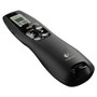 Logitech R800 Wireless Laser Presentation Remote w/LCD Display, Class 2, 100 ft Range, Matte Black (LOG910001350) View Product Image