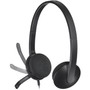 Logitech H340 Binaural Over The Head Corded Headset, Black View Product Image