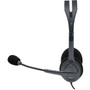 Logitech H111 Binaural Over The Head Headset, Black/Silver View Product Image