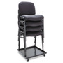 Alera Continental Series Stacking Chairs, Supports Up to 250 lb, 19.68" Seat Height, Black, 4/Carton View Product Image