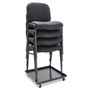 Alera Continental Series Stacking Chairs, Supports Up to 250 lb, 19.68" Seat Height, Black, 4/Carton View Product Image