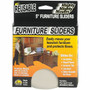 Mighty Mighty Movers Movers Furniture Sliders, Reusable - 375 mil Thickness x 5" Diameter - Polymer Plastic, Foam - Beige Product Image 