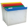 Pendaflex EasyView 1/5 Tab Cut Hanging Folder - 9 1/4" x 11 3/4" - Assorted Tab Position - Poly - Blue, Yellow, Red, Orange, Green - Wear Resistant, Tear Proof, Water Resistant Product Image 