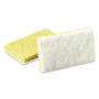 Scotch-Brite PROFESSIONAL Light-Duty Scrubbing Sponge, #63, 3.6 x 6.1, 0.7" Thick, Yellow/White, 20/Carton View Product Image