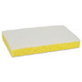 Scotch-Brite PROFESSIONAL Light-Duty Scrubbing Sponge, #63, 3.6 x 6.1, 0.7" Thick, Yellow/White, 20/Carton View Product Image