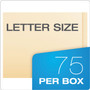 Pendaflex SmartShield End Tab File Folders, Straight Tabs, Letter Size, Manila, 75/Box View Product Image