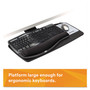 3M Easy Adjust Keyboard Tray, Standard Platform, 23" Track, Black View Product Image
