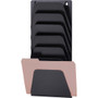 Officemate Wall File Holder - 7 Compartment(s) - 22.38" Height x 9.50" Width x 2.88" Depth - Black - Plastic Product Image 
