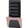 Officemate Wall File Holder - 7 Compartment(s) - 22.38" Height x 9.50" Width x 2.88" Depth - Black - Plastic Product Image 